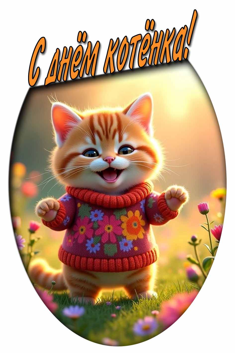 Позитивная картинка с днём котёнка
