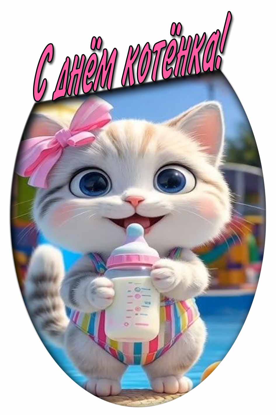 С днём котёнка! - смешная открытка