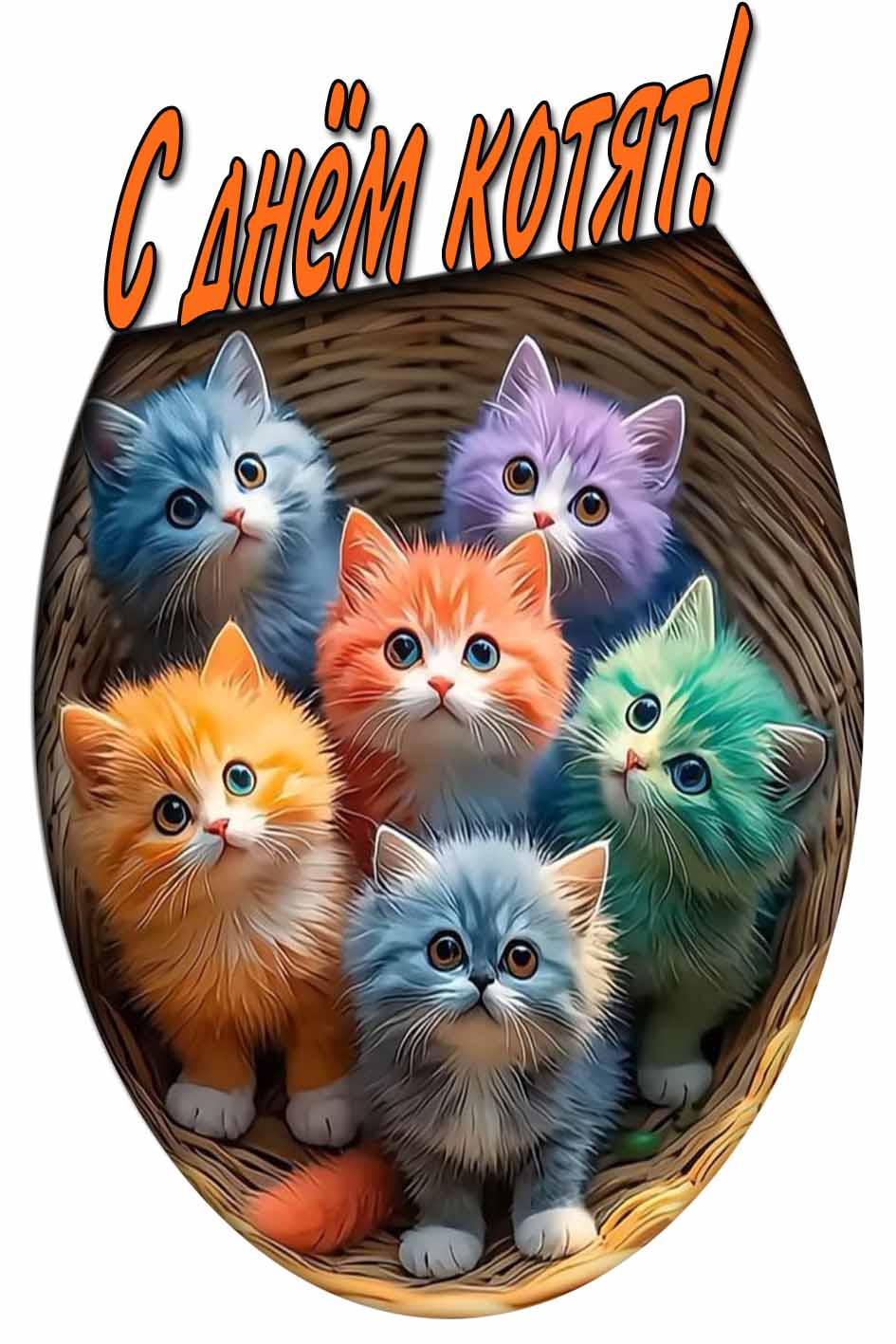 С днём котят! - красивая открытка