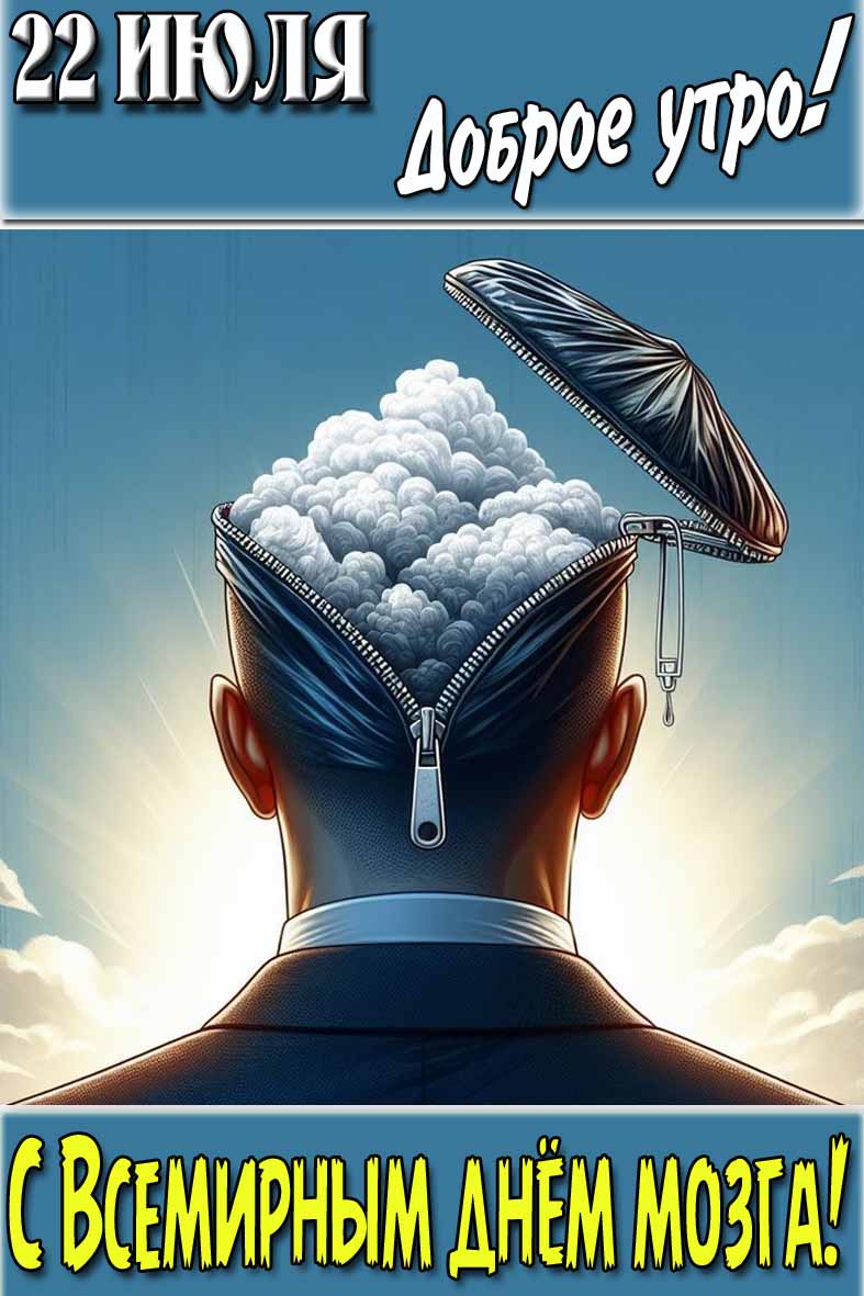Картинка "22 Июля доброе утро! С Всемирным днём мозга!"
