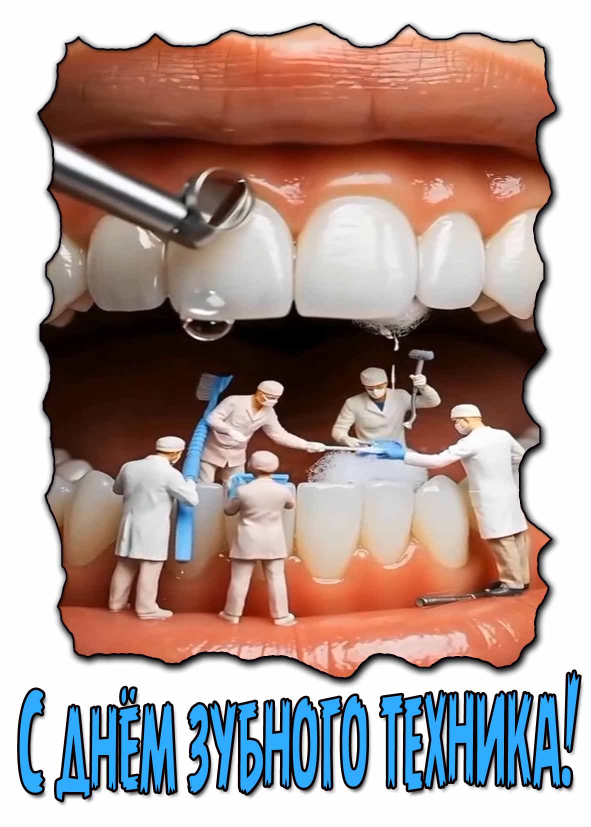 Прикольная открытка на день зубного техника