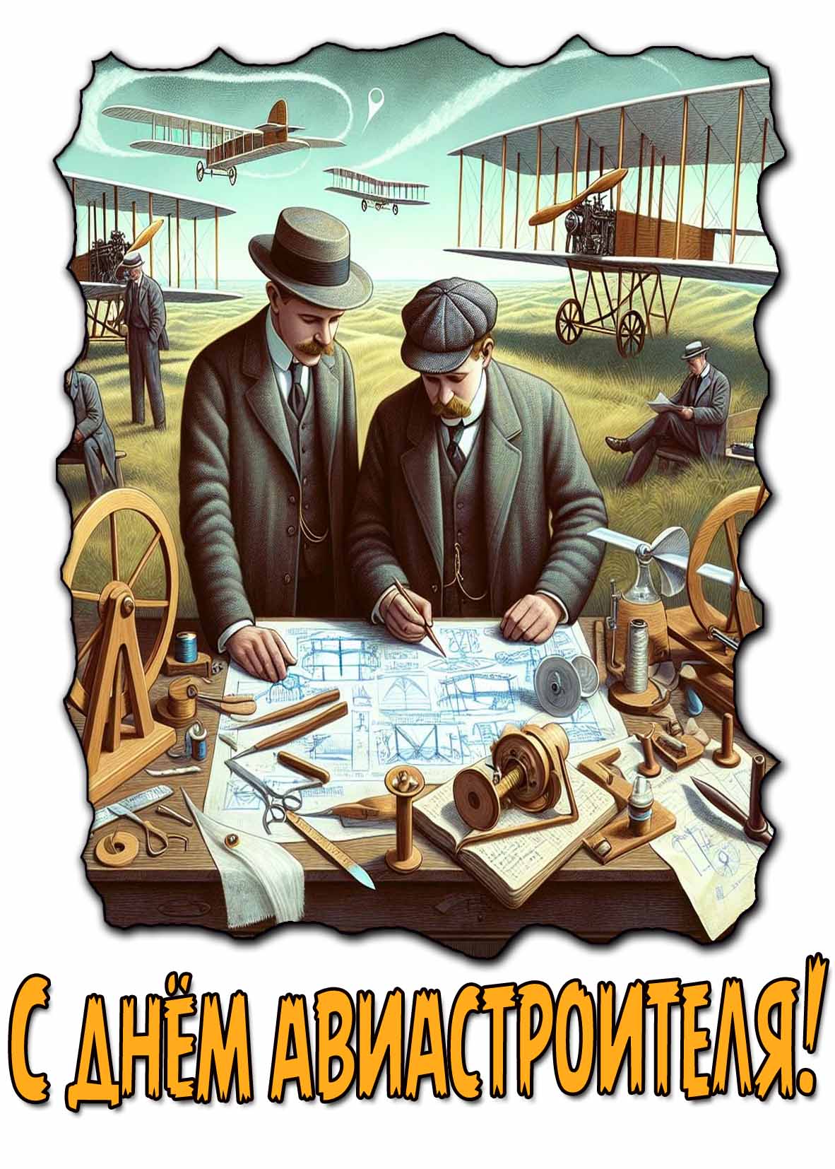 Картинка на день авиастКартинка на день авиастроителя с братьями Райтроителя с братьями Райт