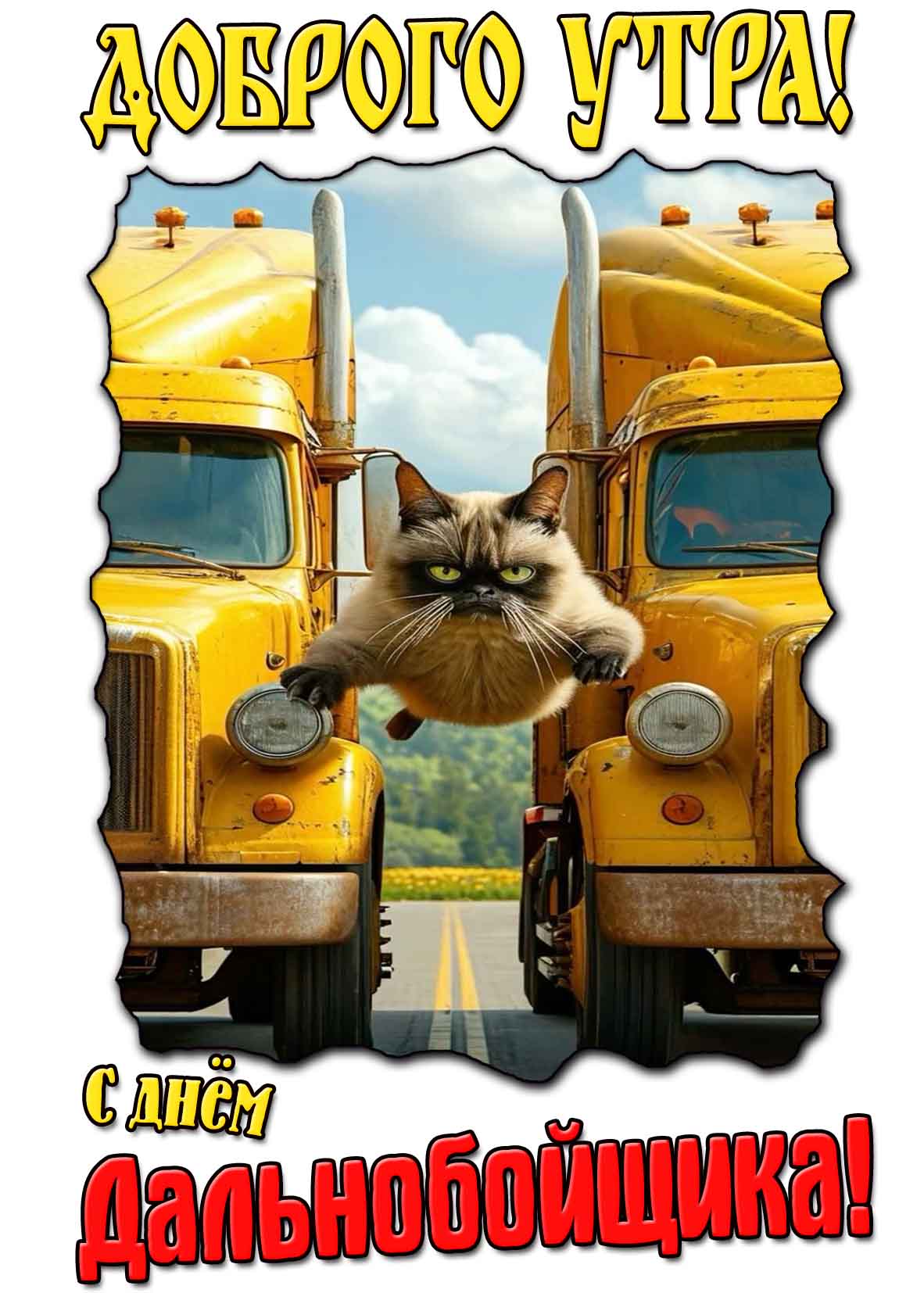 Картинка "Доброго утра! С днём дальнобойщика!"
