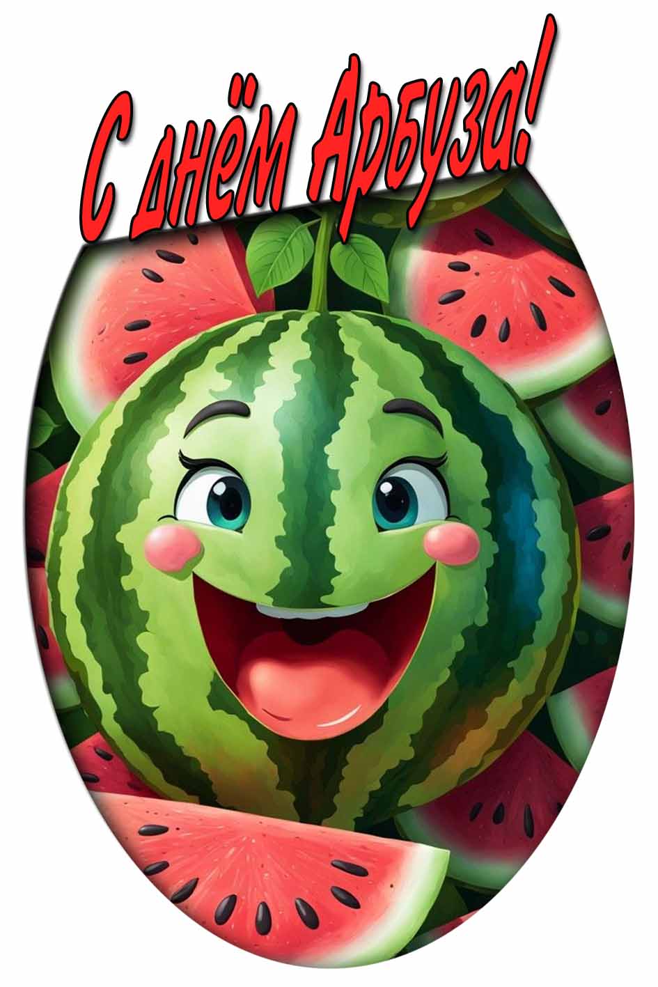 Позитивная открытка с днём арбуза
