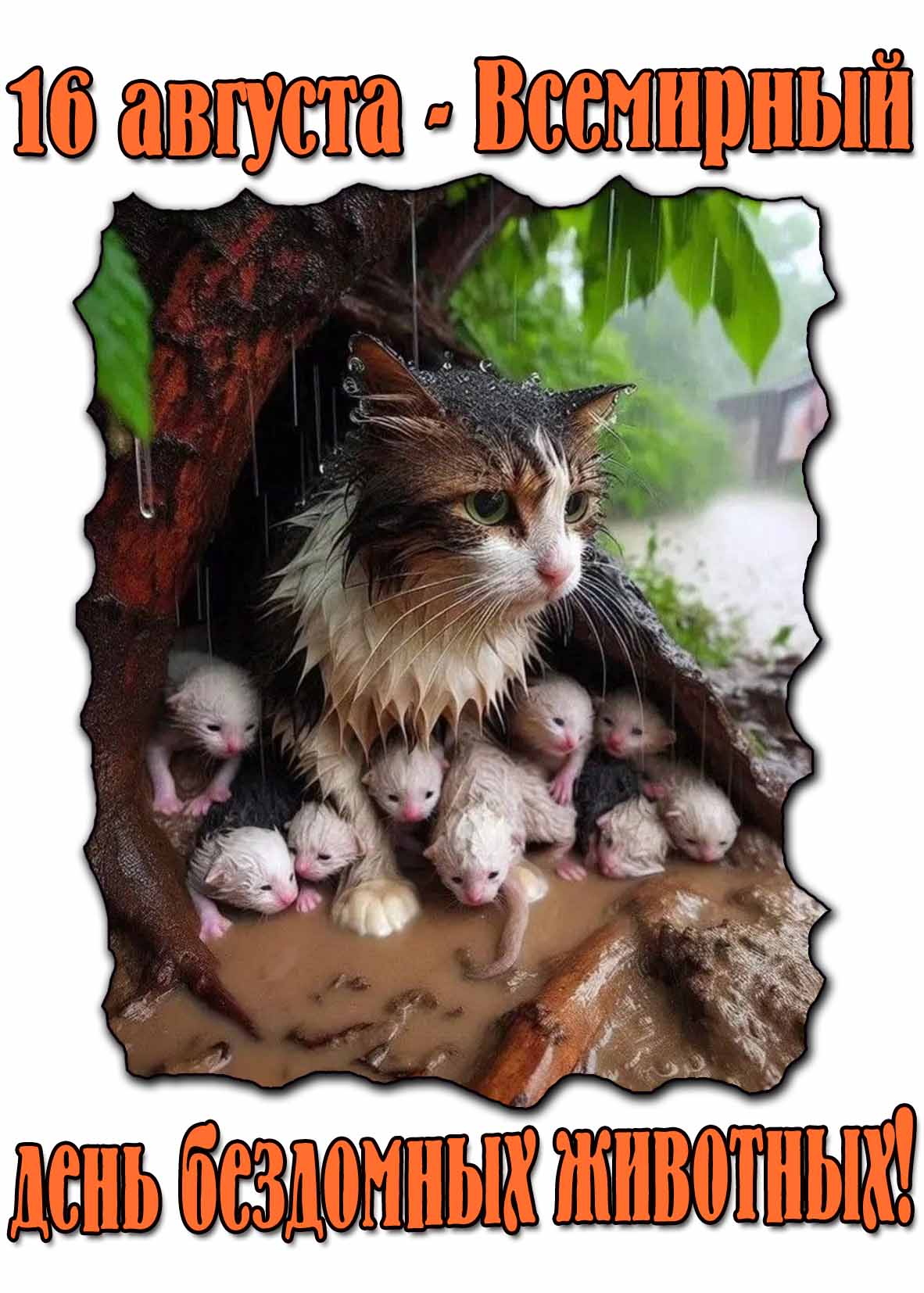 Душещипательная картинка 16 августа всемирный день бездомных животных