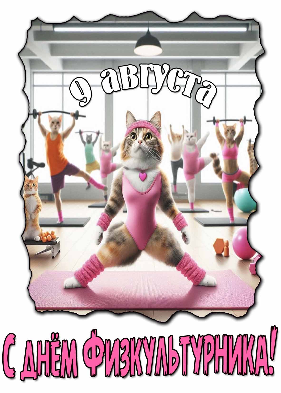 С днём физкультурника! - смешная картинка для женщины