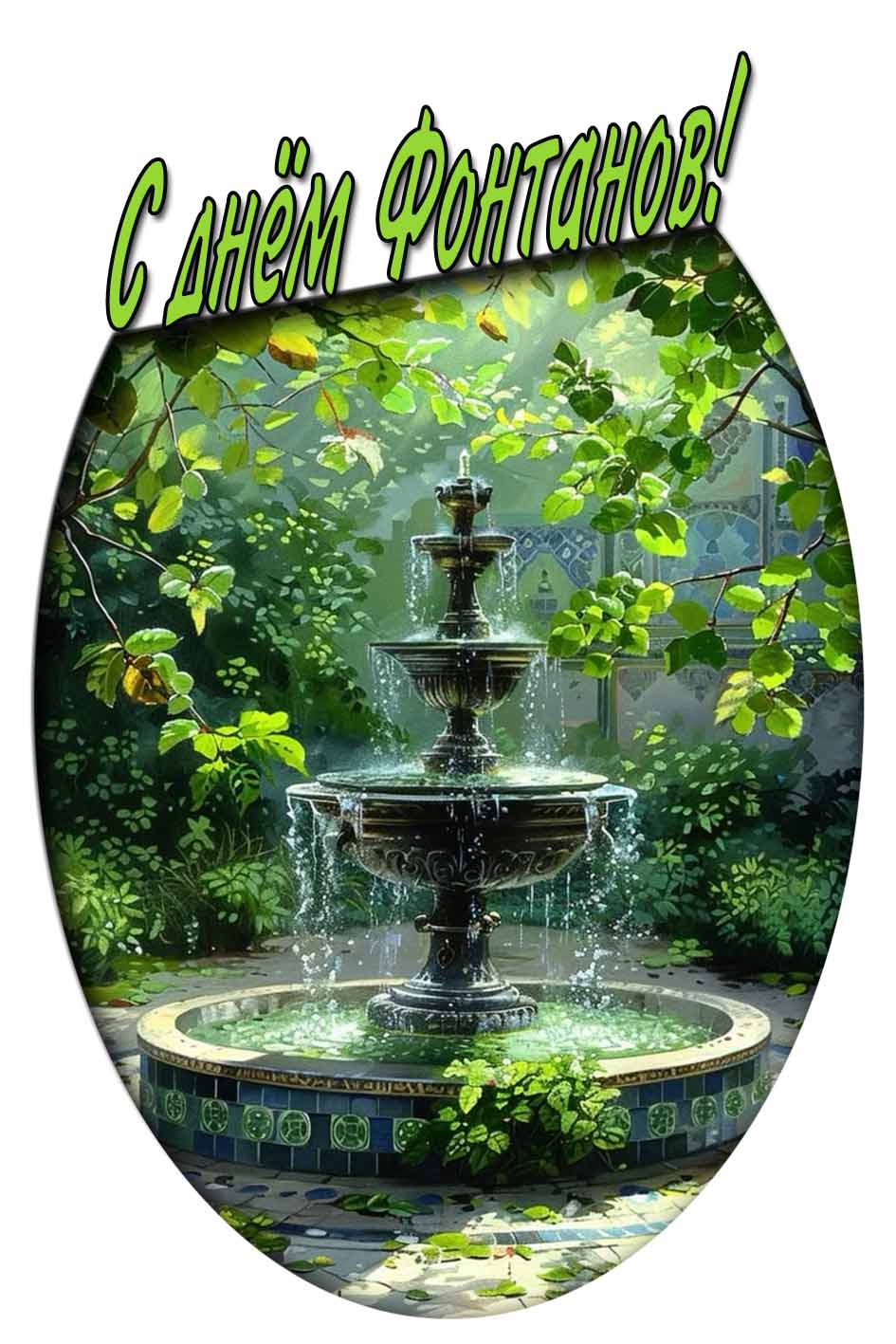 С днём фонтанов! - летняя картинка