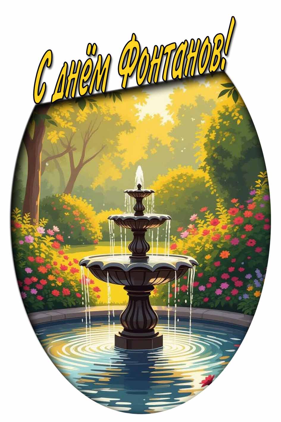 Летняя картинка с днём фонтанов