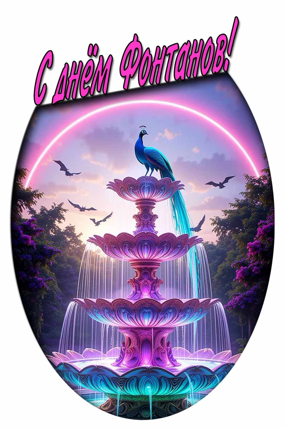 Красивая картинка с днём фонтанов