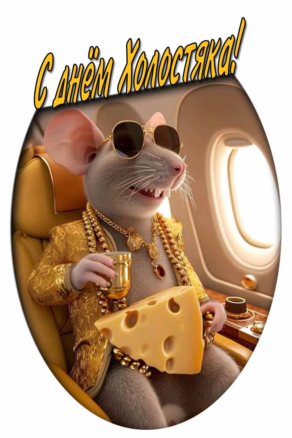 С днём холостяка! - прикольная открытка