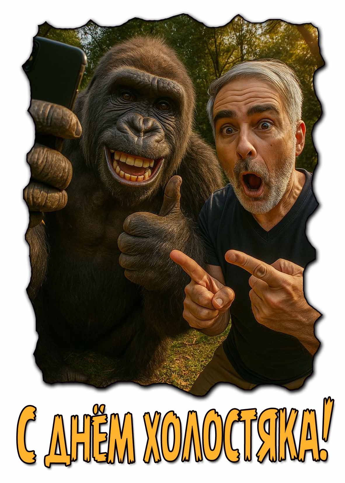 Прикольная открытка с днём холостяка