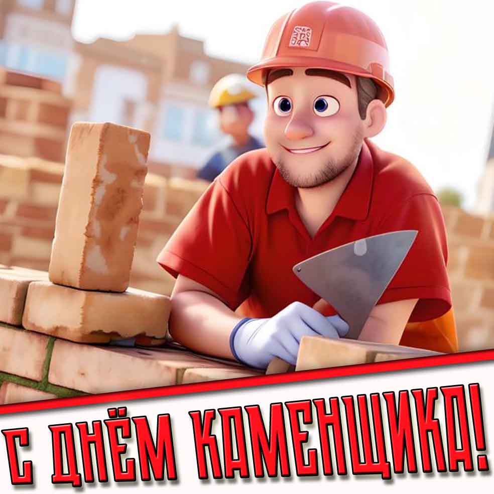 Открытка с днём каменщика