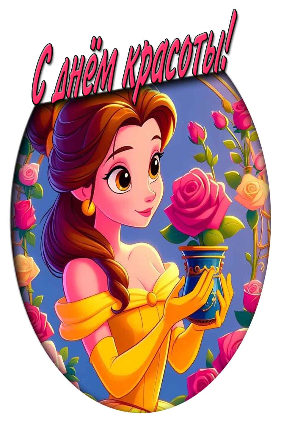 С днём красоты! - мультяшная картинка