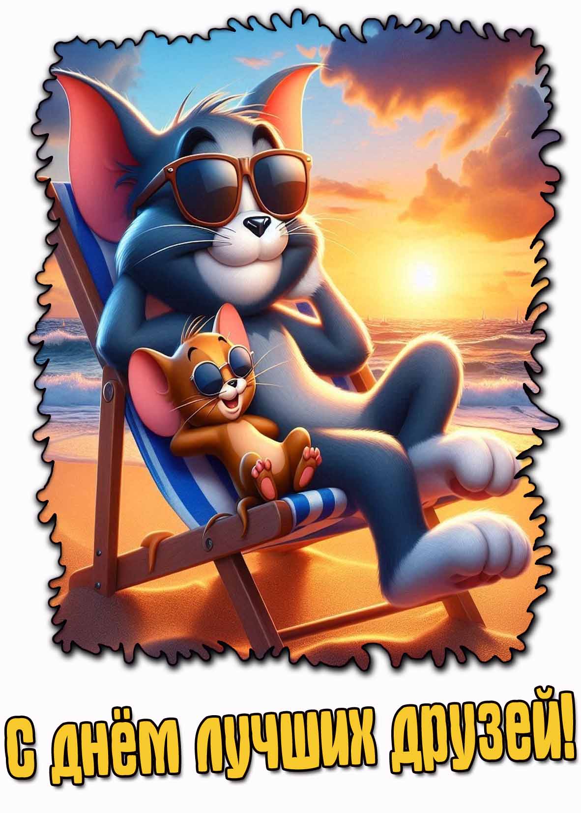 Прикольная открытка с днём лучших друзей