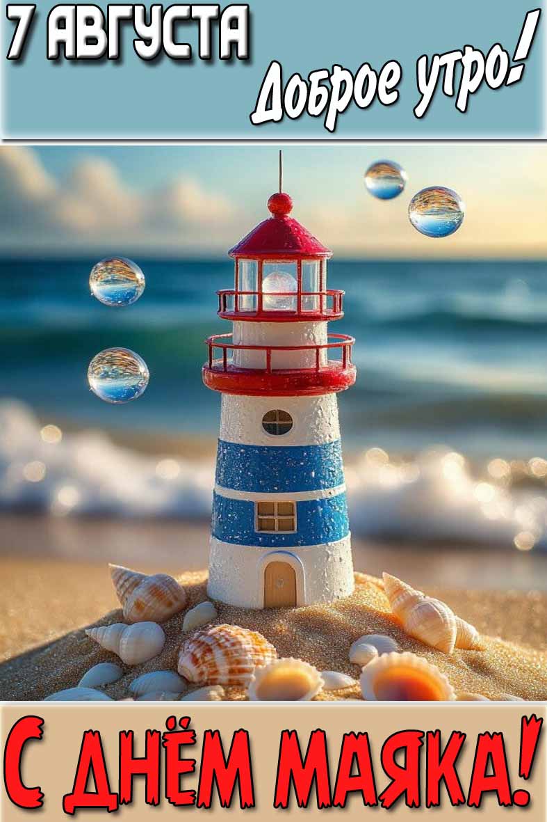 Картинка "7 августа доброе утро! С днём Маяка!"