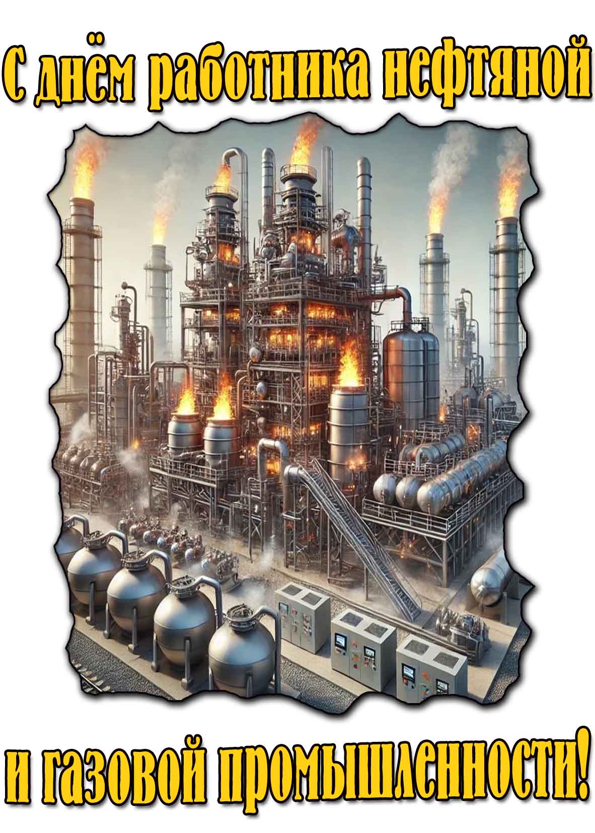 Открытка с днём работника нефтяной и газовой промышленности