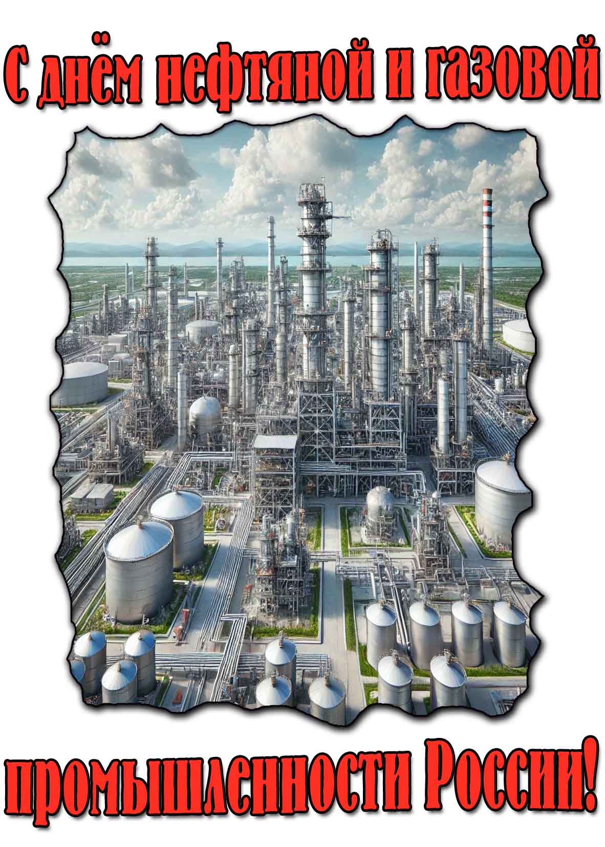 Открытка с днём нефтяной и газовой промышленности России