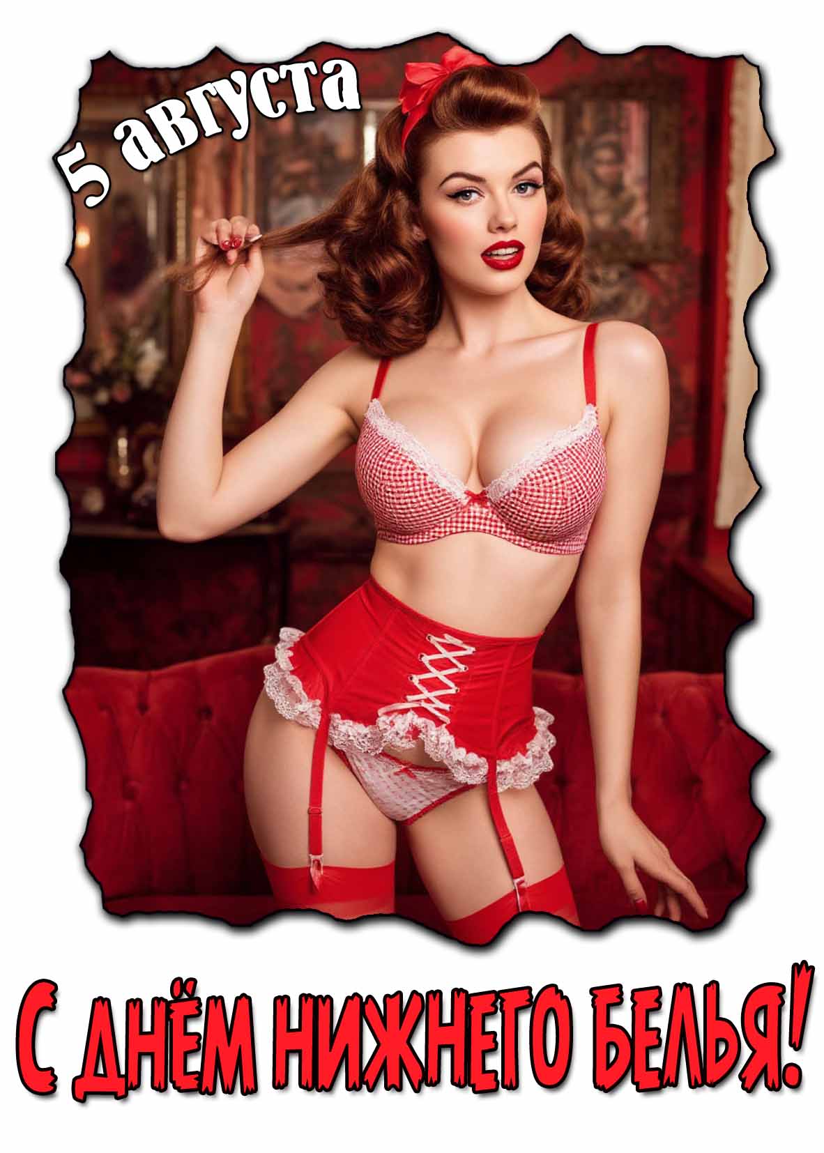 С днём нижнего белья! - картинка с красивой девушкой