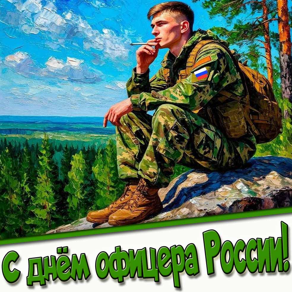 Открытка с днём офицера России