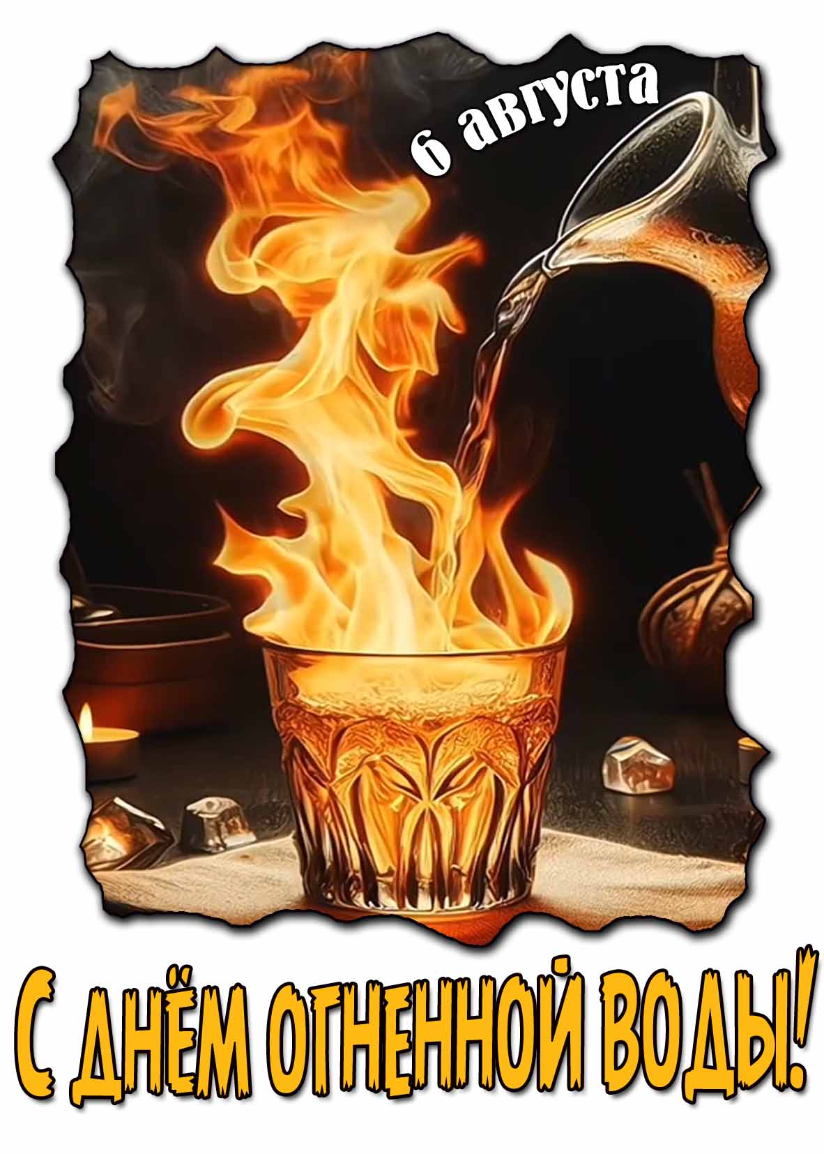 Картинка с днём огненной воды – 6 августа