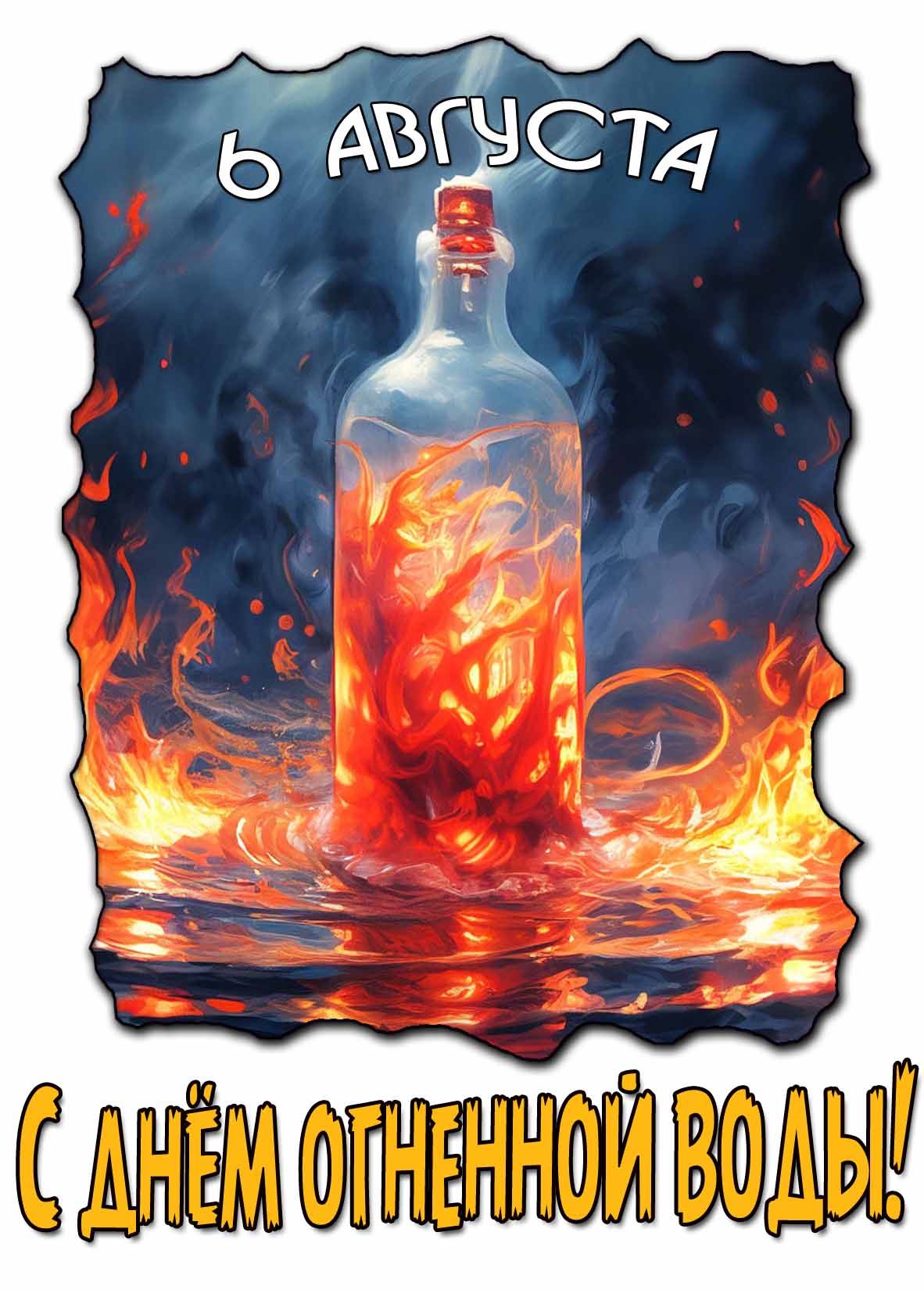 Красивая открытка с днём огненной воды