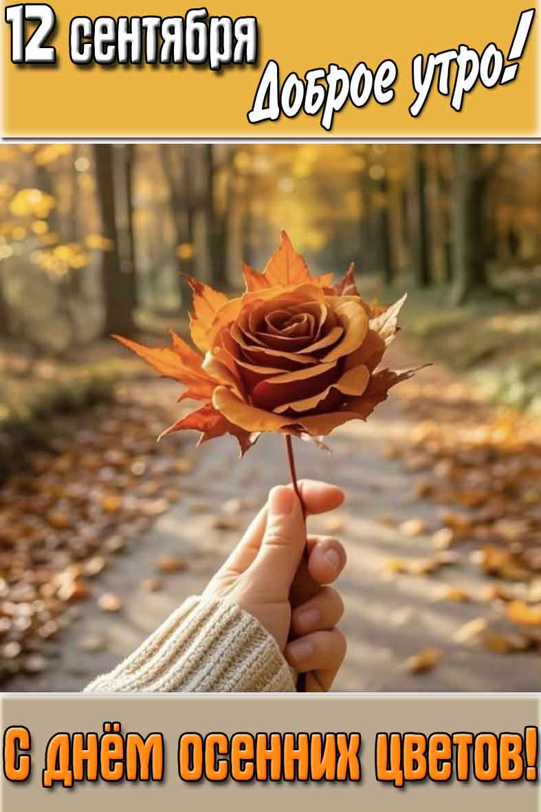 Картинка "12 сентября доброе утро! С днём осенних цветов!"