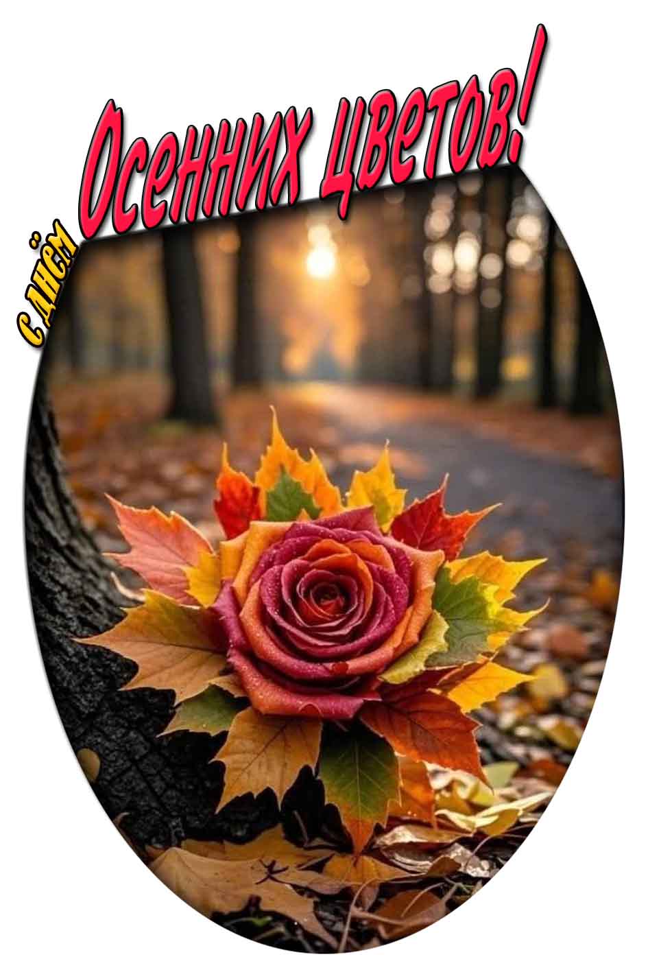 Открытка с днём осенних цветов