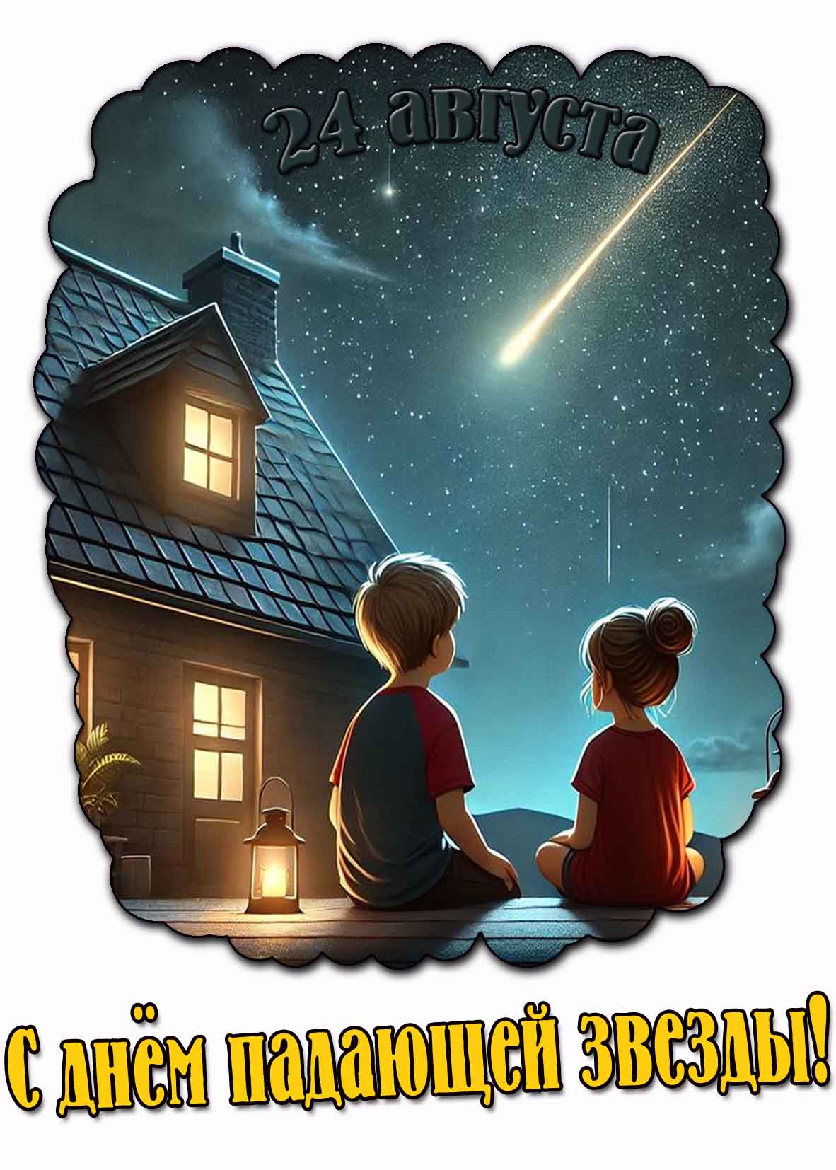 Красивая картинка с днём падающей звезды