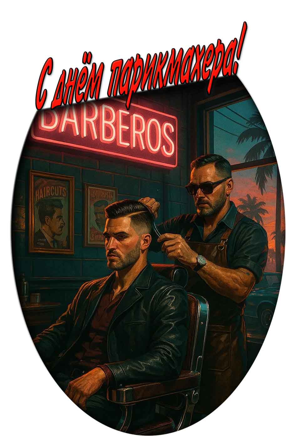 С днём парикмахера! - картинка для мужчины