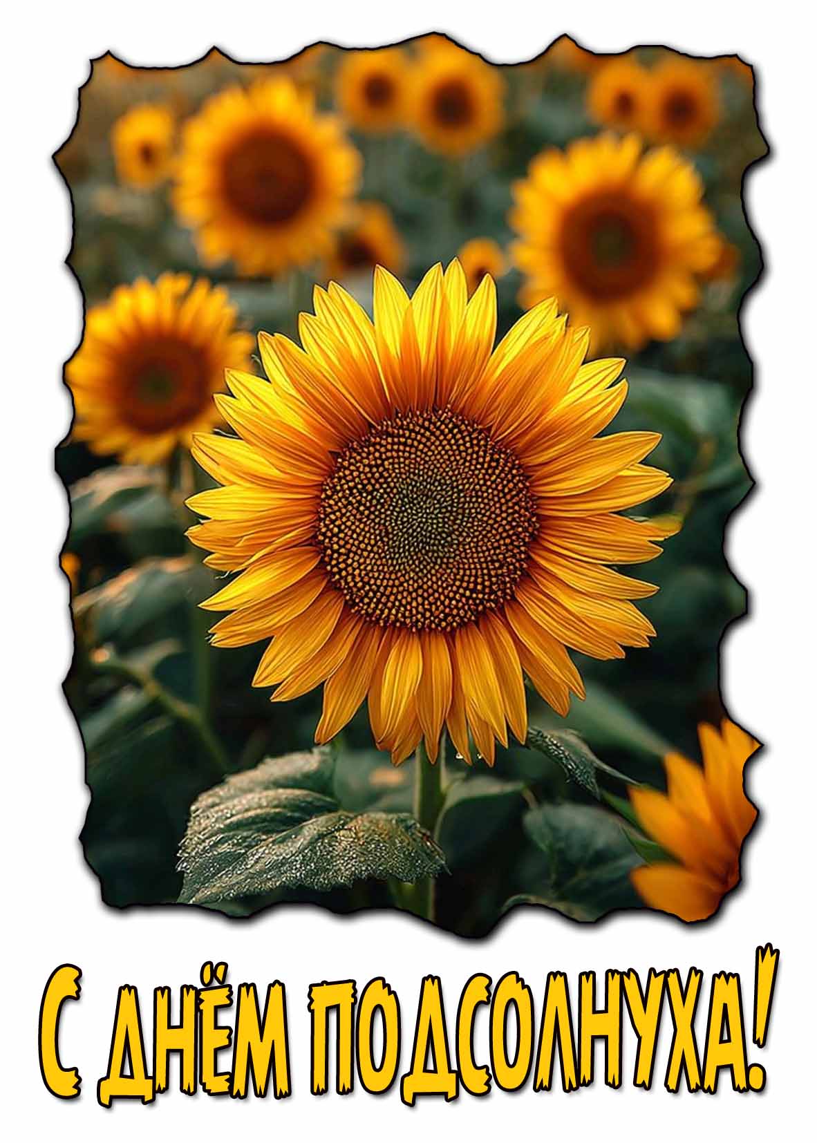 Красивая летняя картинка с днём Подсолнуха