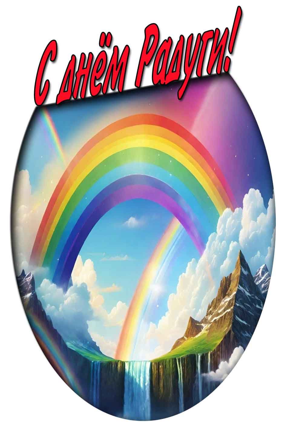 С днём радуги! - открытка на телефон