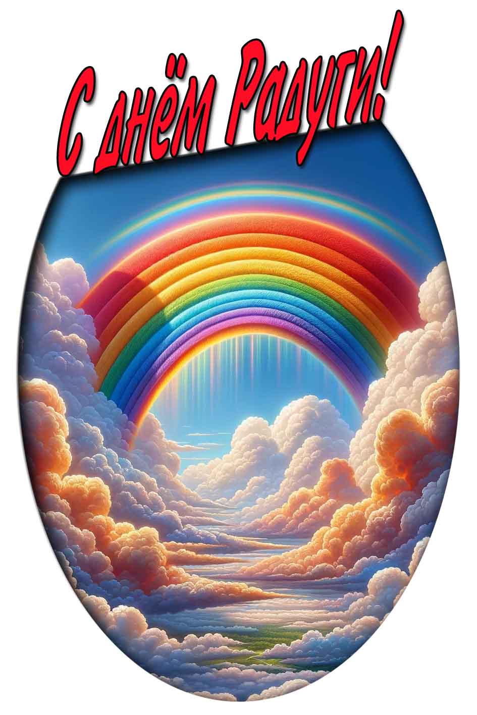 С днём радуги! - открытка