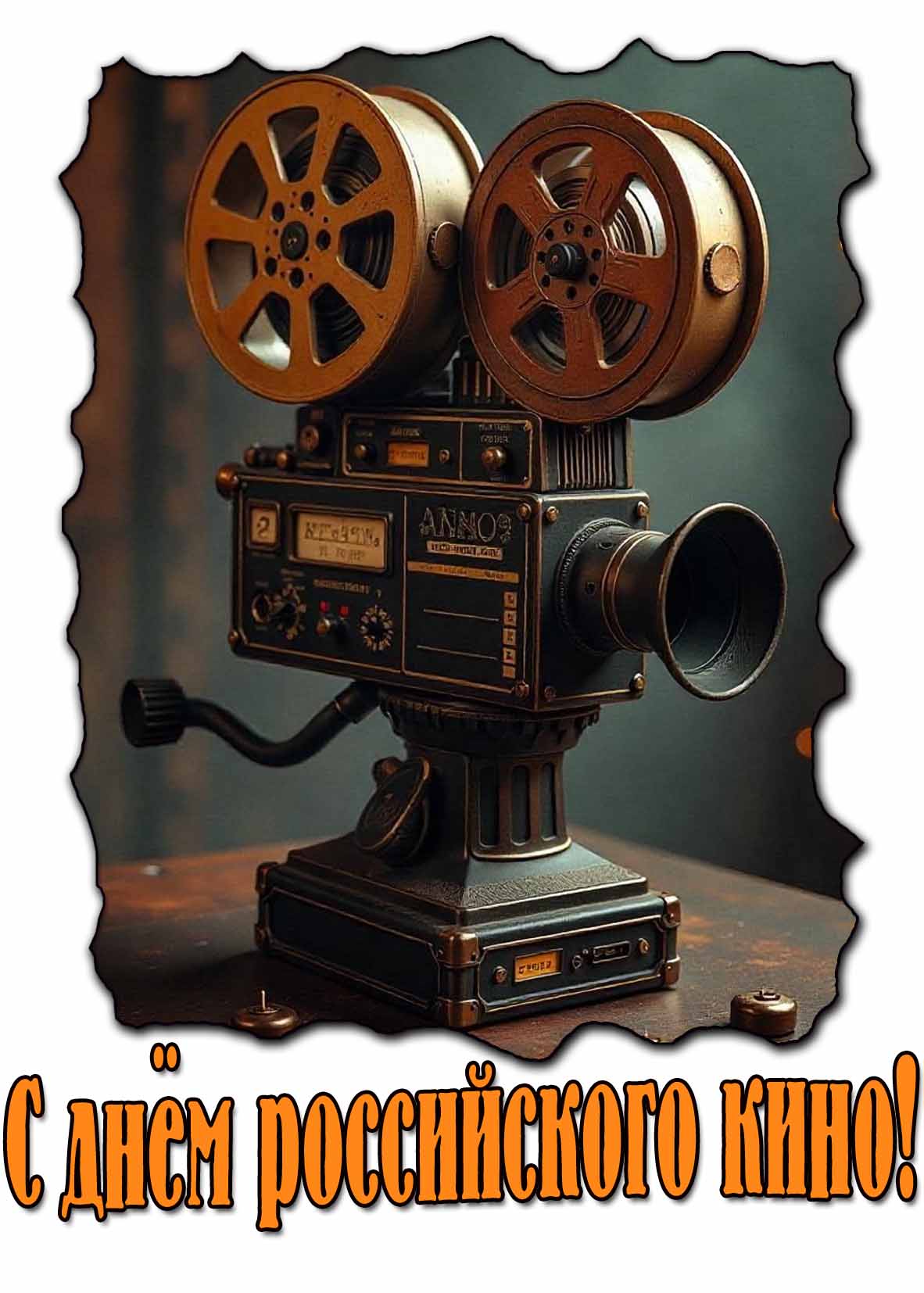 Стильная открытка ко дню российского кино