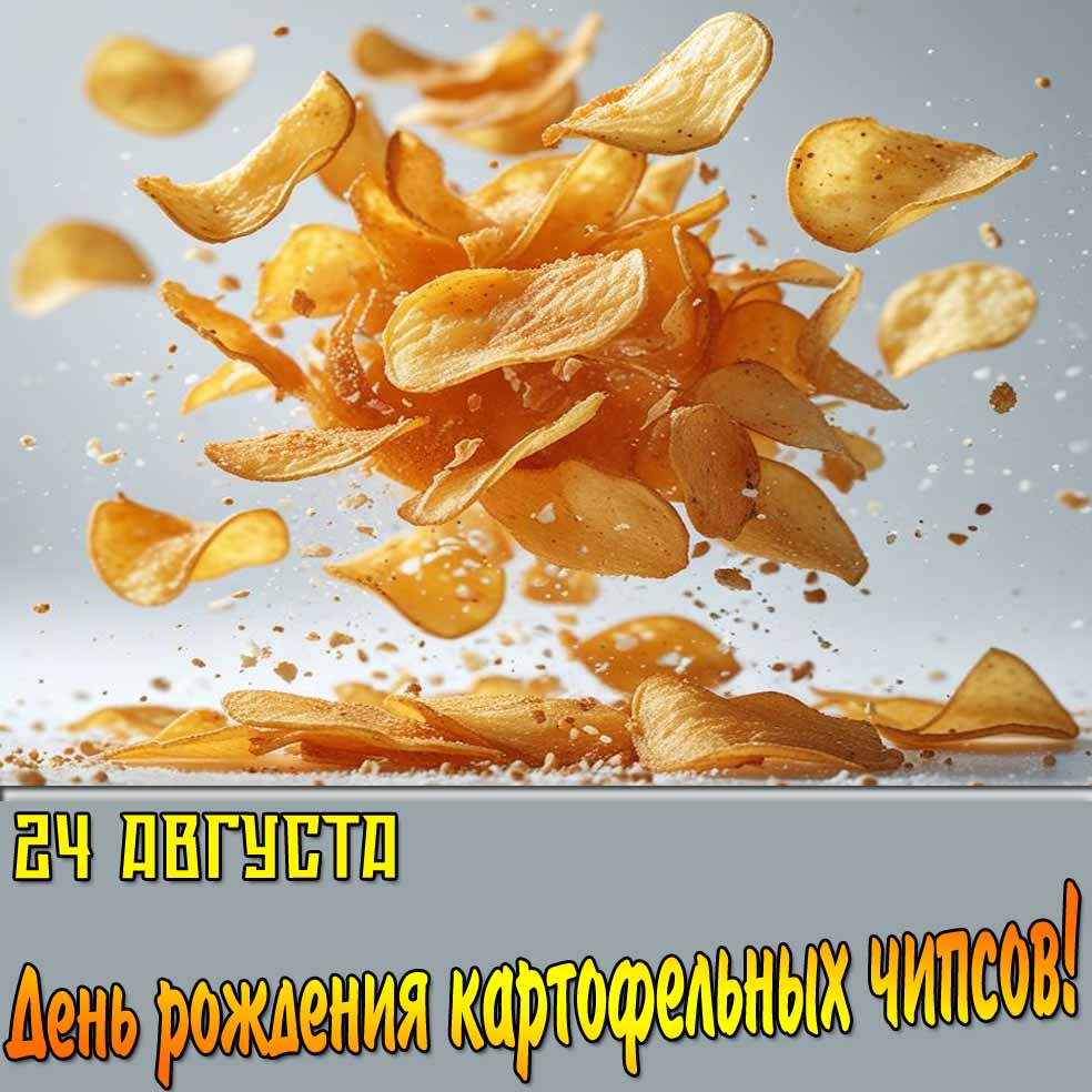 Открытка ко дню чипсов 24 августа