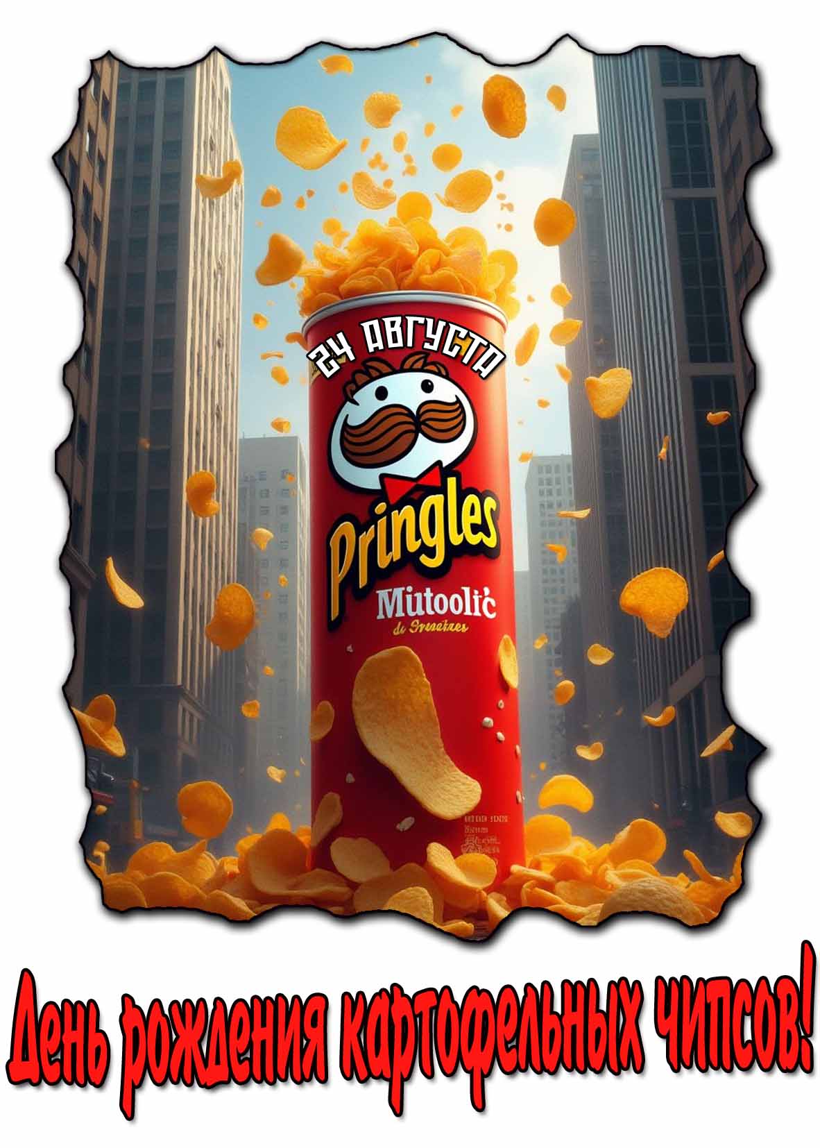 Красивая картинка в день рождения картофельных чипсов