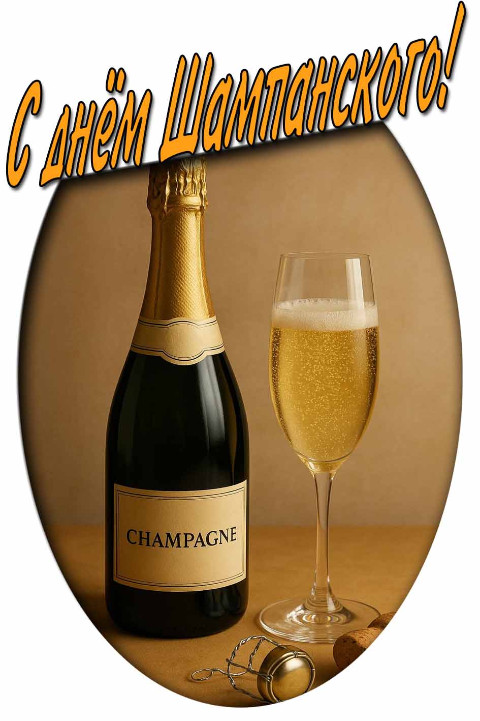 Открытка с днём шампанского