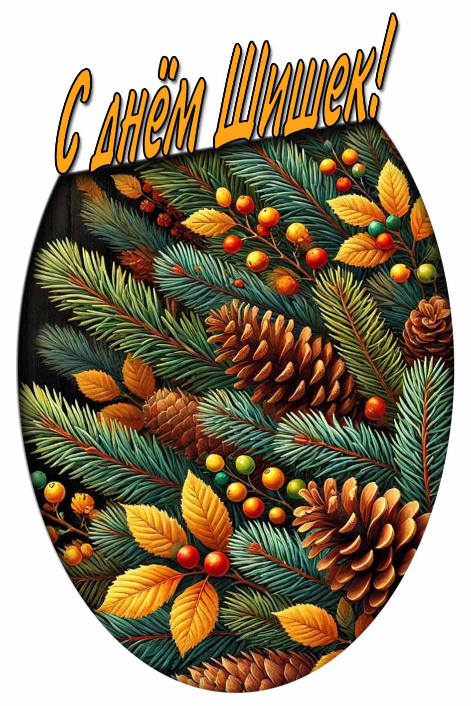 С днём шишек! - красивая картинка