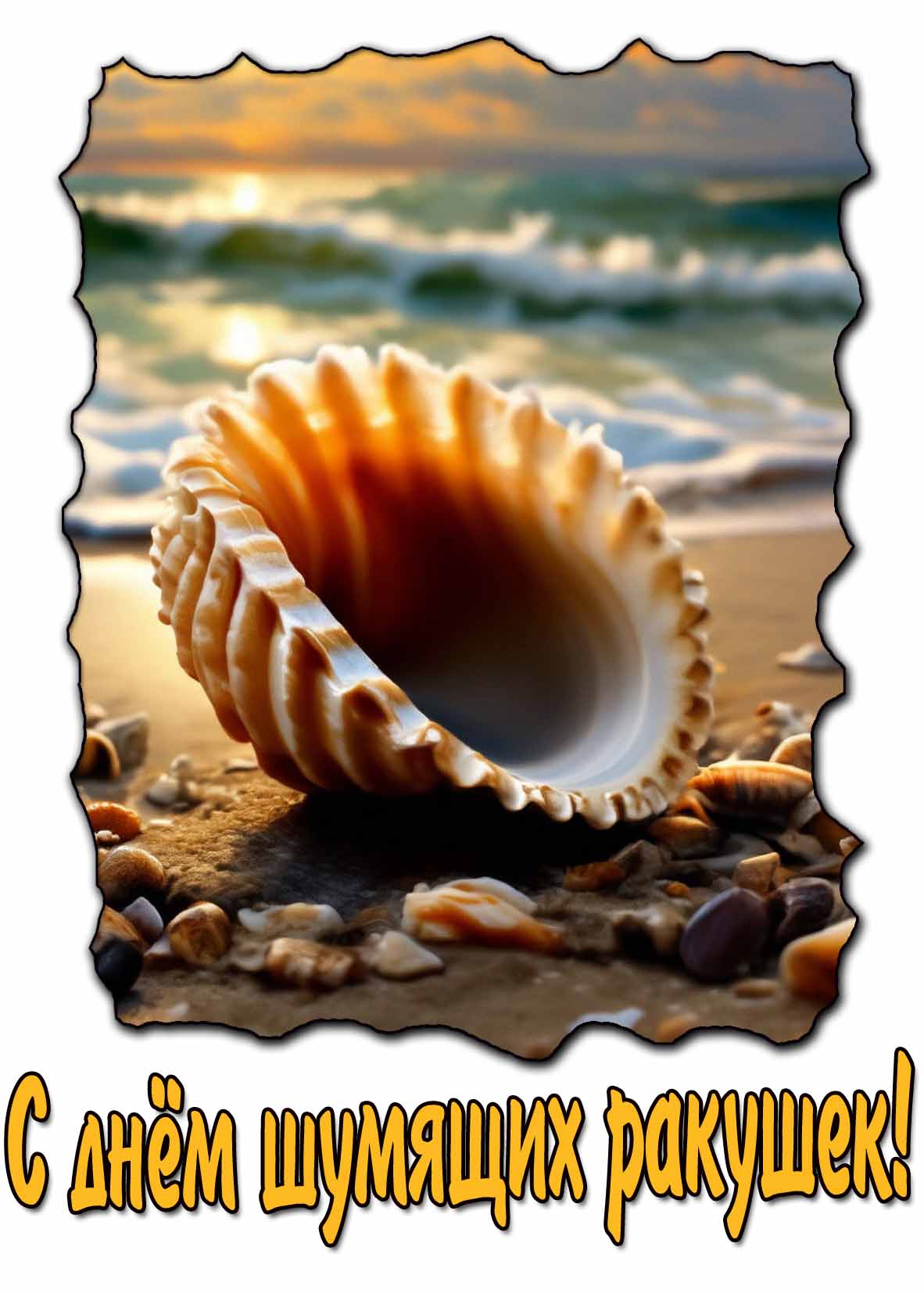 Картинка с днём шумящих ракушек
