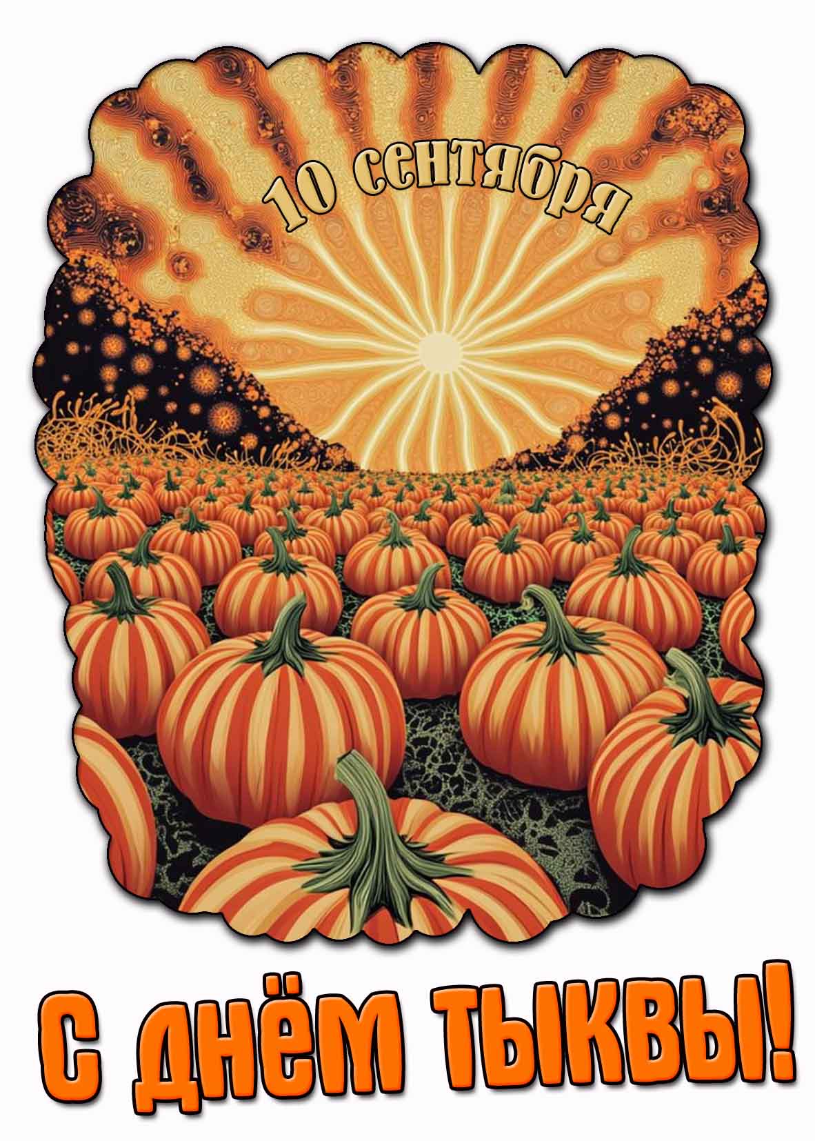 Картинка с днём тыквы 10 сентября