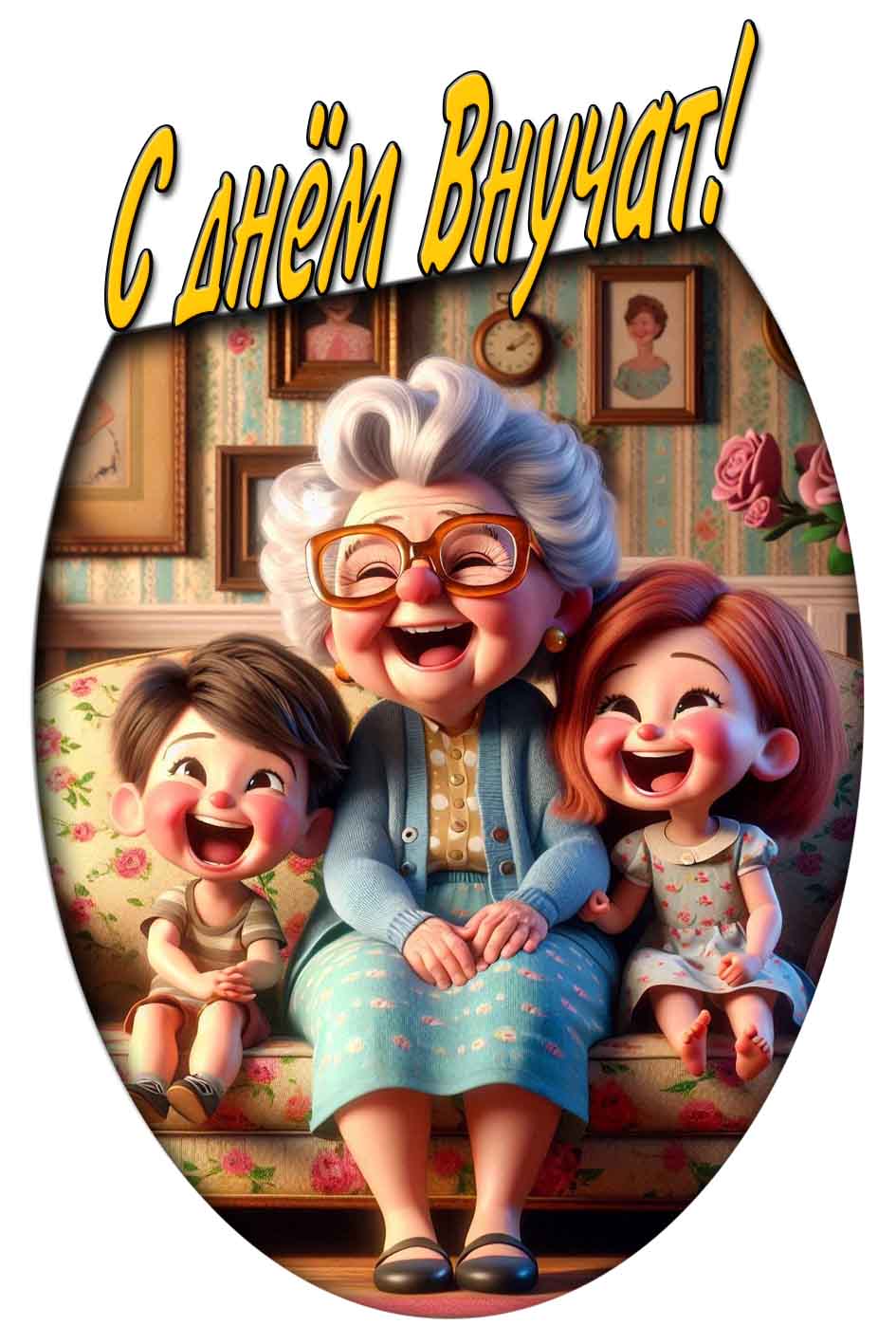 С днём внучат! - смешная картинка