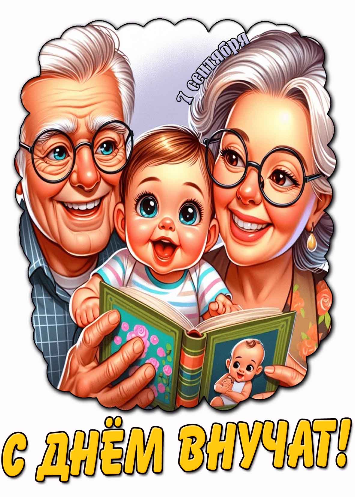 Прикольная картинка на день внучат 7 сентября