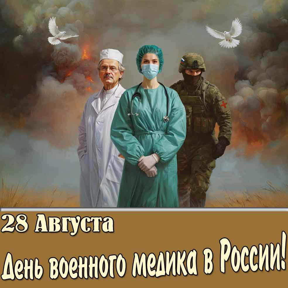 Картинка 28 августа - день военного медика в России