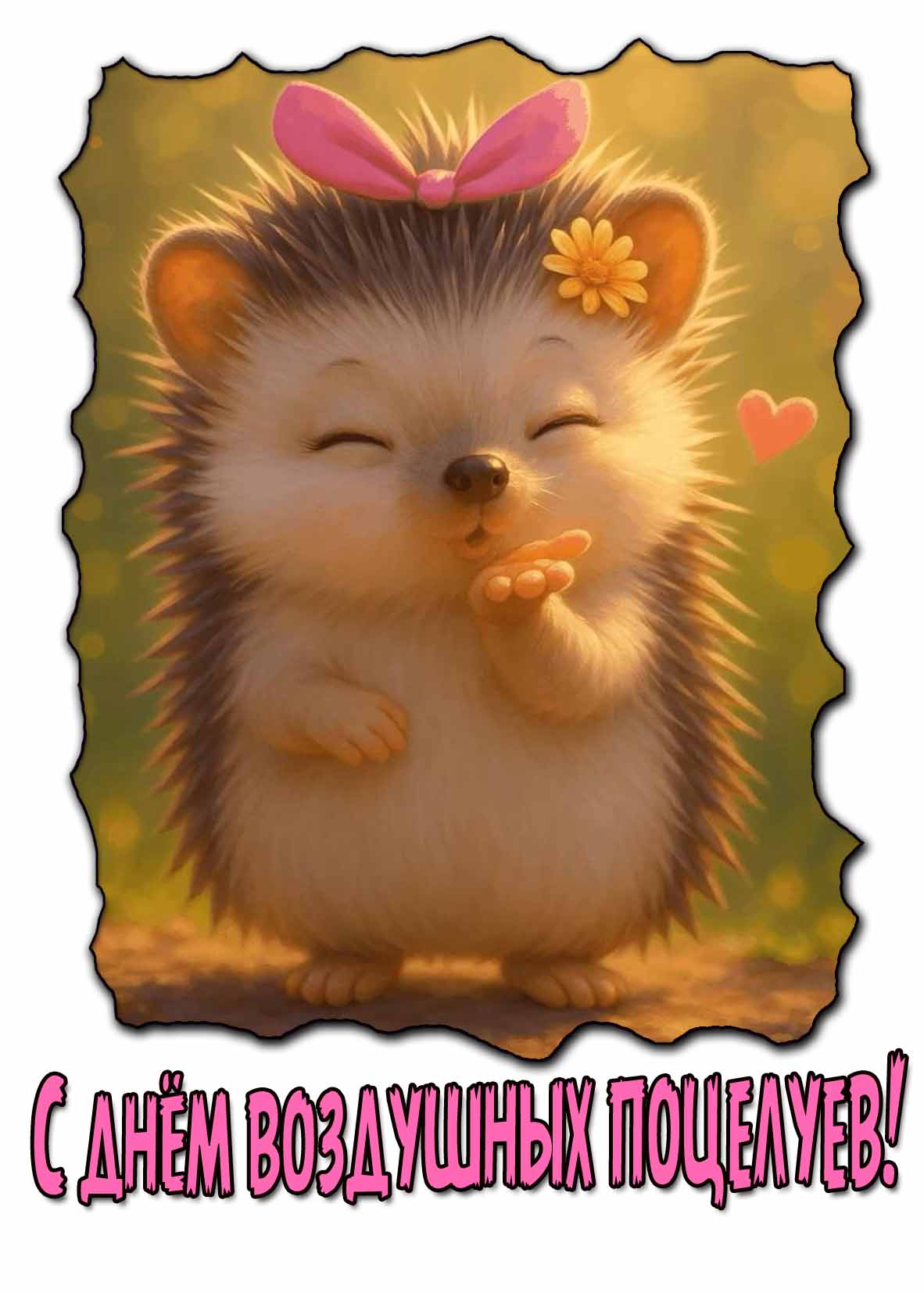 Милая картинка на воздушных поцелуев