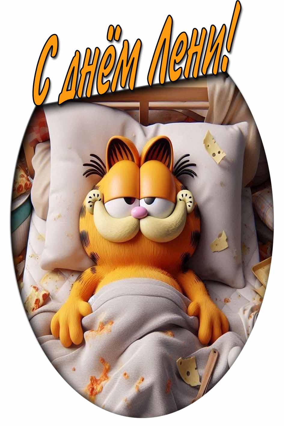 С днём лени! - картинка с котом гарфилдом