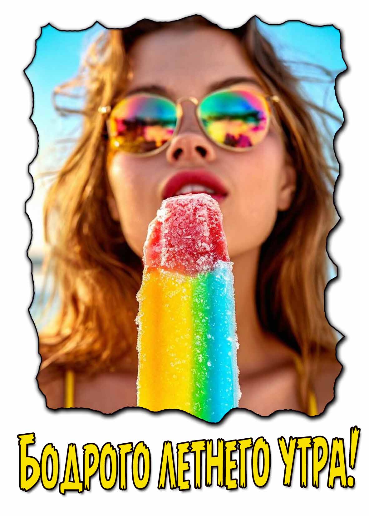 Бодрого летнего утра! - картинка с соблазнительной девушкой