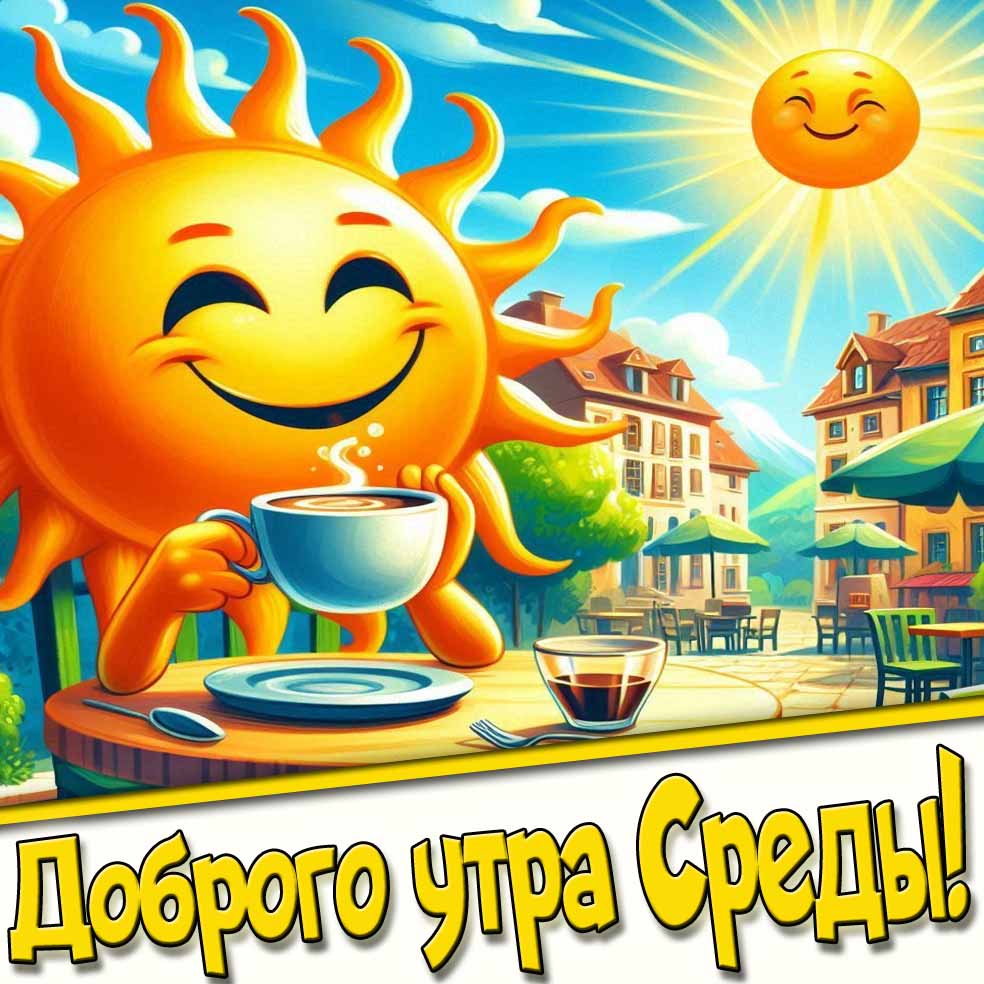 Солнечная картинка доброго утра среды