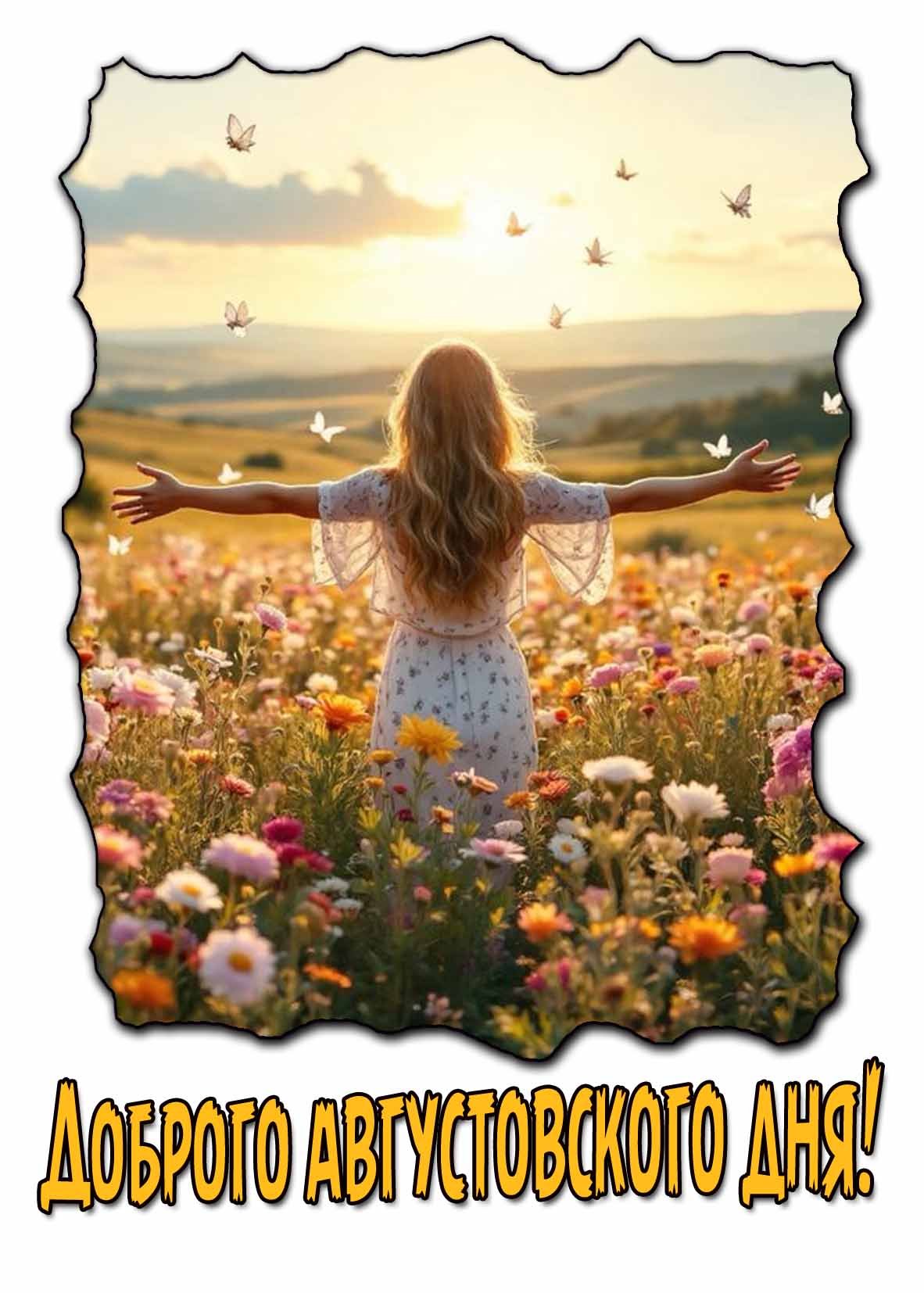 Доброго августовского дня! - картинка с цветами