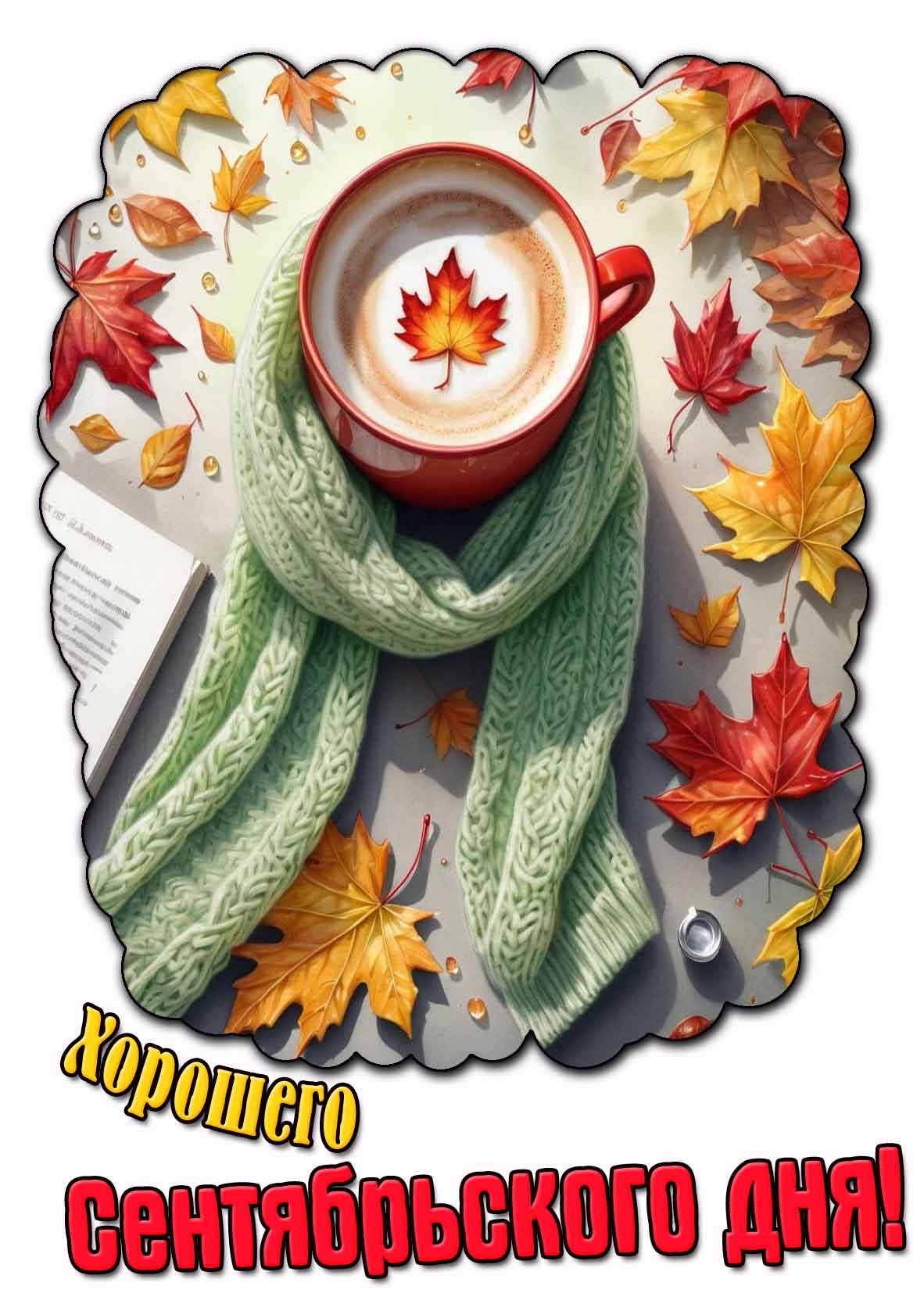 Хорошего сентябрьского дня! - картинка с кофе