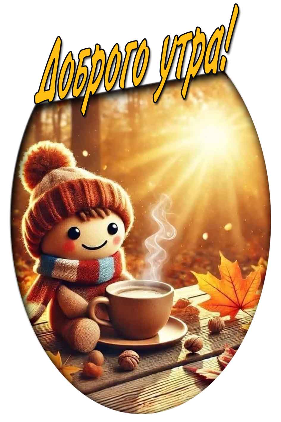 Доброго утра! - милая осенняя открытка