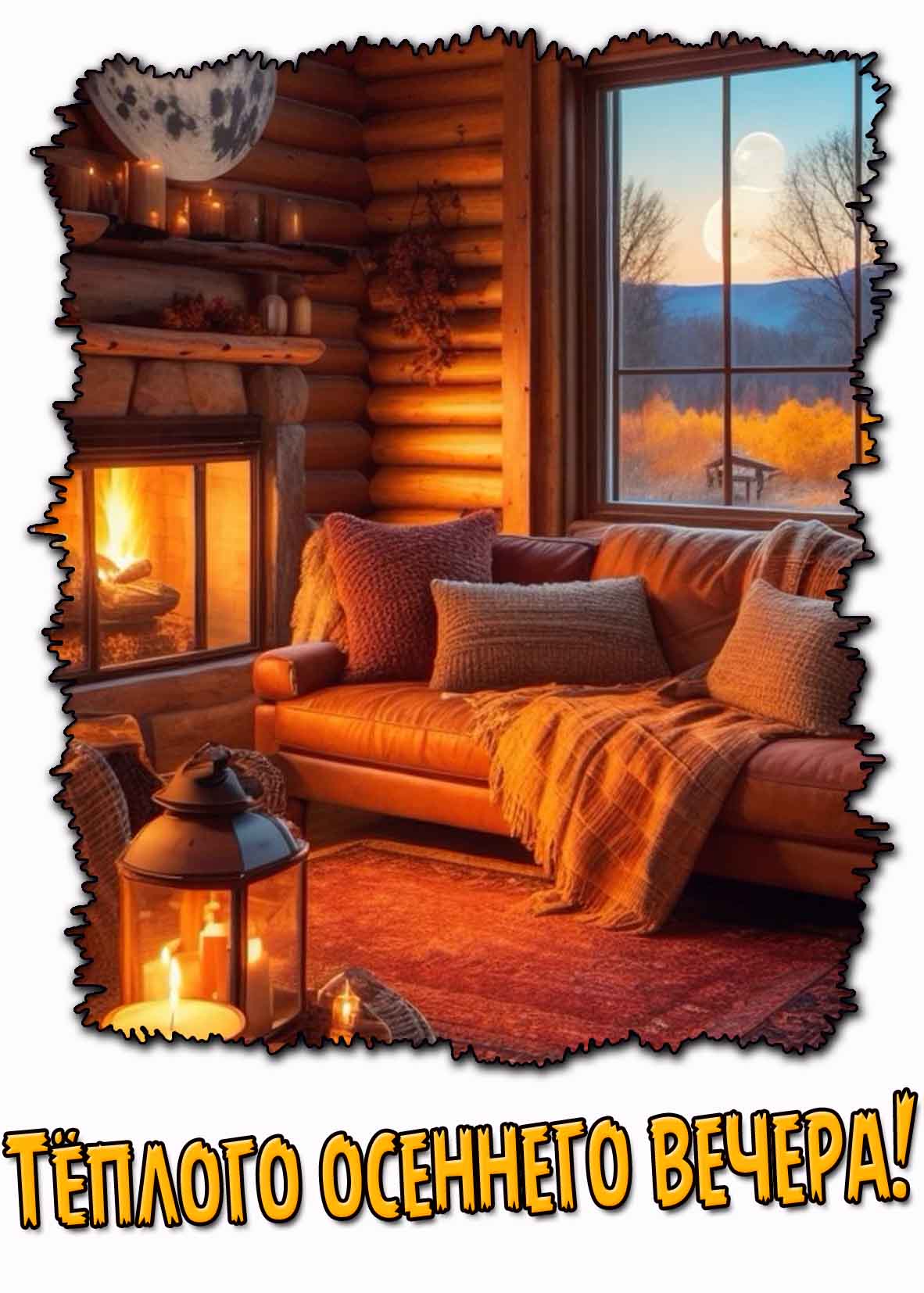 Картинка тёплого осеннего вечера